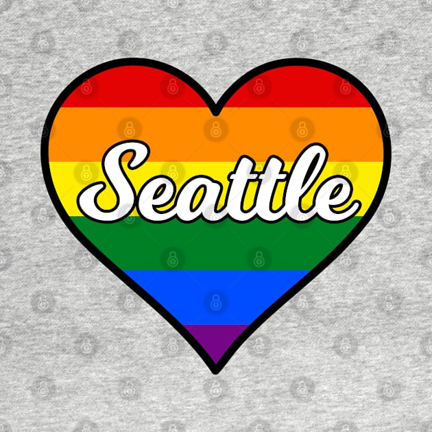 Seattle Washington Gay Pride Heart by fearcity